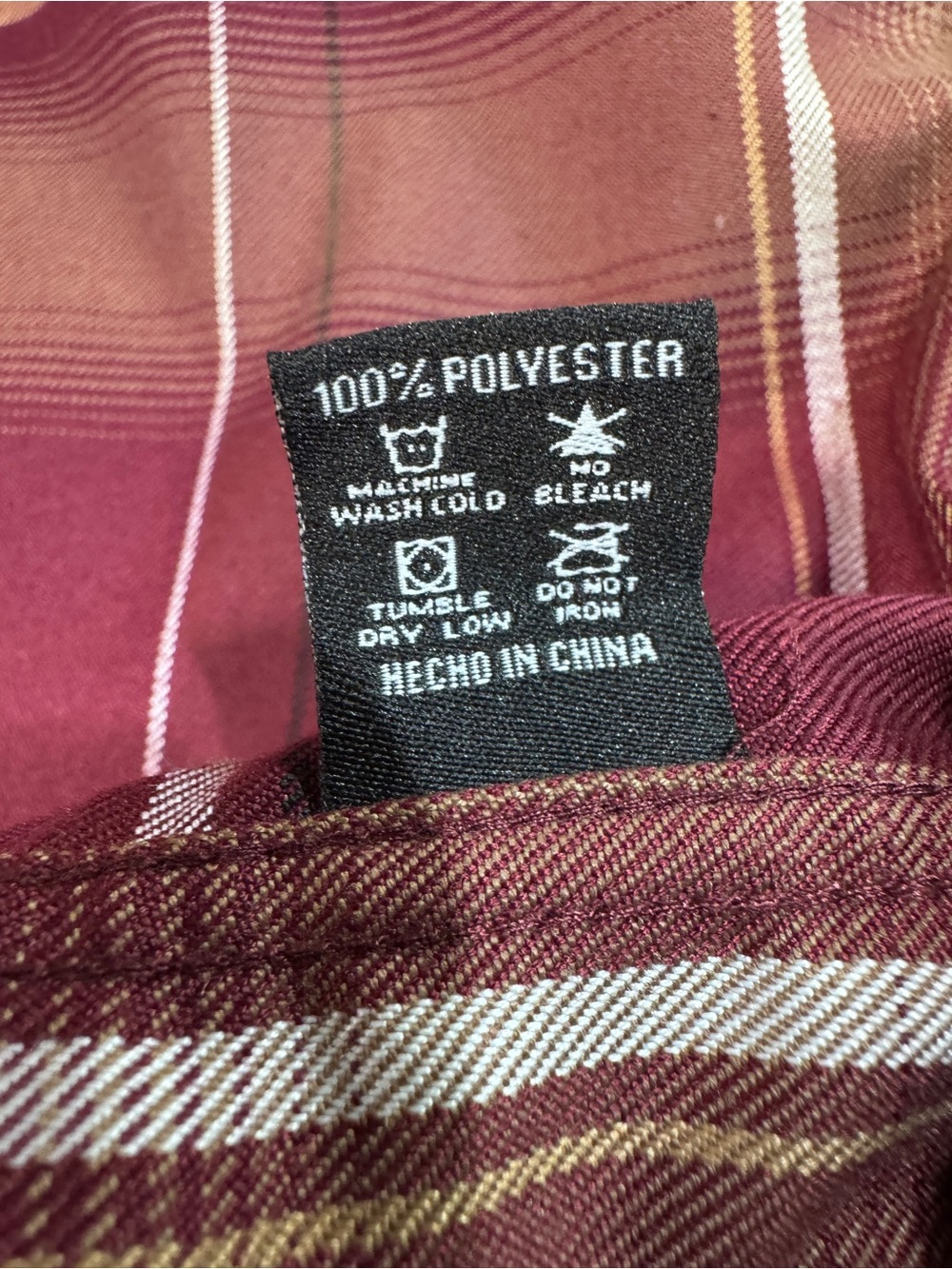Dixxon Cabernet Mens Size XL Button Down Long Sleeve Pocket Logo Flannel Shirt - Picture 6 of 7